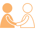icon person greeting person